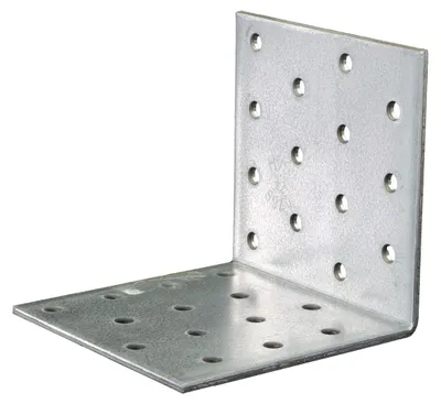 Produktbild von GAH Lochplattenwinkel, Winkelverbinder, sendzimirverzinkt, 80 x 80 x 80 mm, Stärke: 2,5 mm