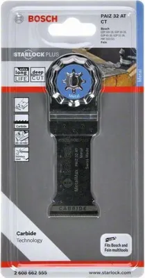 Produktbild von Bosch PAIZ 32 AT Tauchsägeblatt Carbide MetalMax 32x50mm Starlock Plus ( 2608662555 )