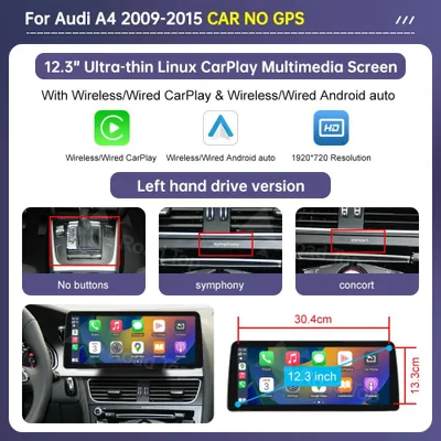 Immagine prodotto di Lettore multimediale - Schermo multimediale - Autoradio - Carplayer - Touchscreen - CarPlay e Android Auto wireless
