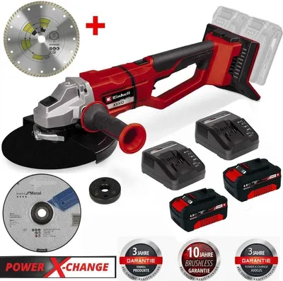 Produktbild von Einhell Professional Winkelschleifer AXXIO 36/230 Q 36V,Akku 4.0 Ah + Trennscheiben