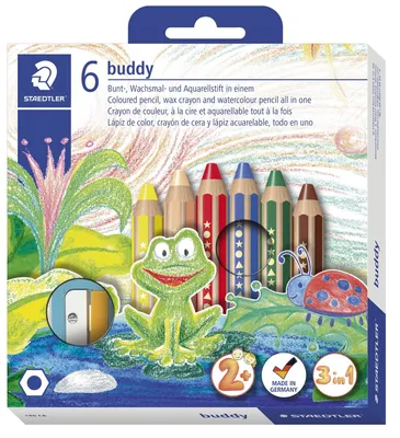 Image de STAEDTLER® 140 C6 Crayons de couleur Noris junior, lot de 6, 100 % PEFC