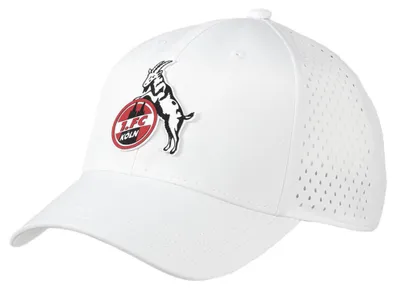 Produktbild von 1. FC Köln Baseballkappe Weiß mit gebogenem Schirm und atmungsaktivem Mesh