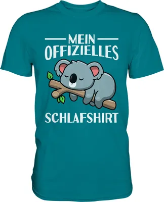 Produktbild von Offizielles Schlafshirt Nachthemd Schlafanzug Pyjama Koala T-Shirt – Diva Blue / 3XL