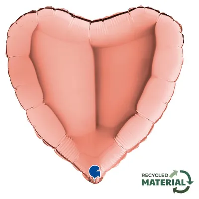 Image de Ballon Coeur Rose Or, 46 cm, Grabo
