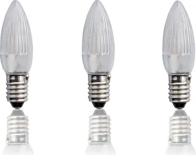 Zdjęcie produktu dla 3 sztuki świec LED półkarbowanych E10 8-55 V 0,1-0,5 W 920055, 13 x 1,5 x 10 cm