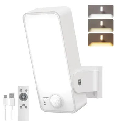 Image de Lampe extérieure à détecteur de mouvement avec batterie rechargeable
