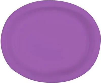 Produktbild von Unique Party 34509, Teller, Oval, Papier, Violett, Einfarbig, 311 mm