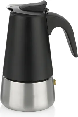 Productafbeelding van KELA Koffiekan voor espresso, Ferrara, roestvrij staal, zwart, 17,0 cm, 9,0 cm, 200,0 ml