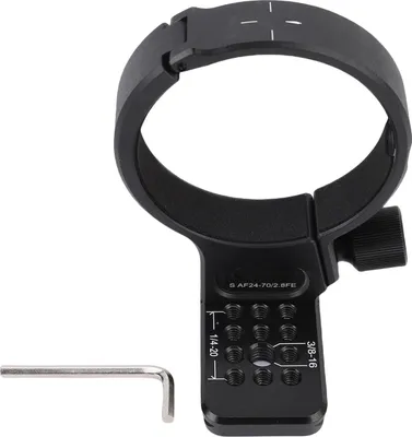 Produktbild von Stativhalterungsring passend für Samyang AF24-70 mm F2.8 Objektiv, Stützkragen aus Aluminiumlegierung, 69 mm Schnellwechselplatte