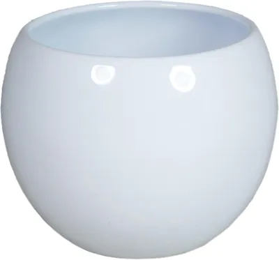Produktbild von Blumentopf 9 cm, keramisch, glänzend weiß, für kleine Pflanzen