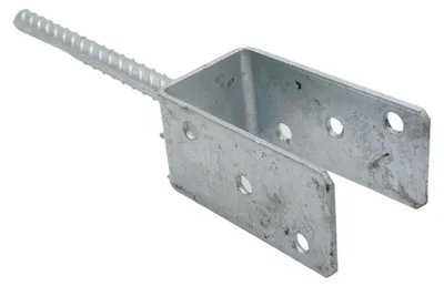 4 U-Beugel für Pfosten 91x325x120x18 mm verzinkter Stahl