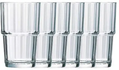 Produktbild von Arcoroc Longdrinkglaser Norvege - 6x - Glas - 270 ml - stapelbar