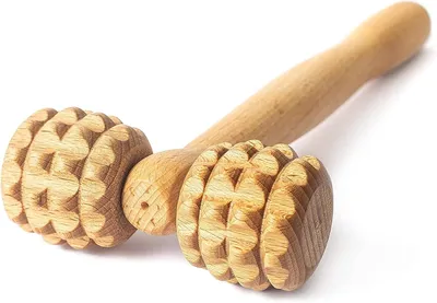 Zdjęcie produktu dla Urządzenie do masażu twarzy, Drewniany wałek do masażu, Ergonomiczny uchwyt, Do relaksacji