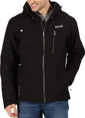 Produktbild von Regatta Birchdale Outdoorjacke Regenjacke Wasserdicht und Winddicht Herren, Größe:XXL, Farbe:Schwarz