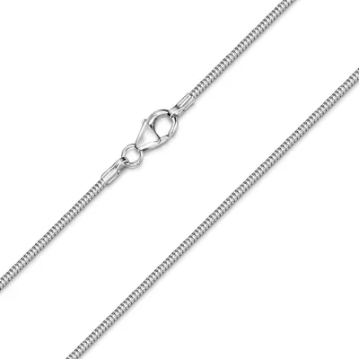 Produktbild von MATERIA Damen Schlangenkette Silber 925 Halskette 1,2mm rhodiniert in 11 Längen 40-120cm #K22
