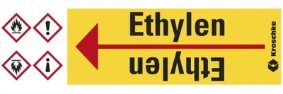 Produktbild von Dreifke® Rohrleitungsband Ethylen, praxisbewährt, ab Ø 10mm, gelb/schwarz, 33...