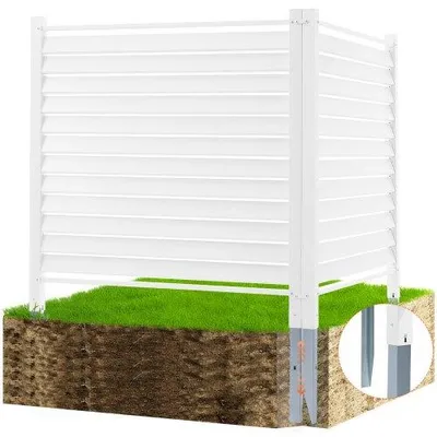 Immagine prodotto di VEVOR Schermo per la Privacy da Esterno, Recinzione 1220x1220mm per Cortile per Condizionatore d'Aria, Recinzione per Attrezzature per Piscina in Vinile, Racchiudere Bidoni della Spazzatura 2 Pannelli