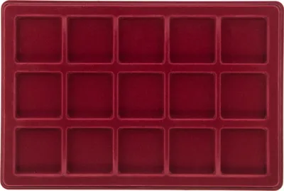 Produktbild von MC.Sammler Münzentableau Münztableau mit Schutzdeckel für 15 Münzen - 55mm x 55mm | Münzkoffer | Münzkassette | verschiedene Varianten zur Auswahl