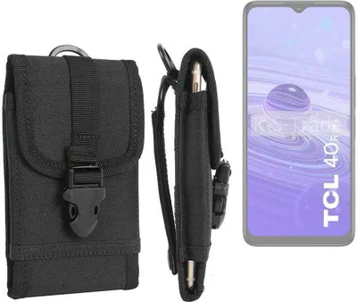 Produktbild von K-S-Trade Holster Handy Hülle kompatibel mit TCL 40 R 5G Holster Handytasche Gürtel Tasche Schutz Hülle Robust Outdoor schwarz
