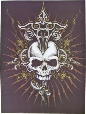 Produktbild von 3D Effektbild Totenkopf Tribal 39,5 x 29,5 cm