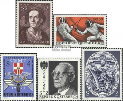Produktbild von Briefmarken Österreich 1974 Mi 1455,1456,1457,1458,1459 (kompl.Ausg.) postfrisch Sondermarken