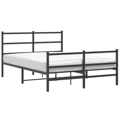 Obrázok produktu pre vidaXL Posteľný rošt s čelom a nohami kovový čierny 135x190 cm