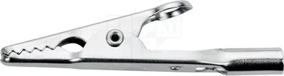 Image de 1 x Pince crocodile, 16A. Connexions : 4 mm, prise femelle, 70 VDC max. 8 mm, 33 VAC. AK 305 NI, pince crocodile