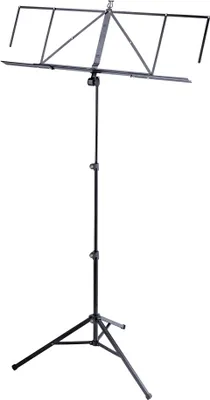 Produktbild von K&M 10062 Notenpult Robby Plus – XXL-Metall-Notenständer mit ausziehbarer, breiter Notenauflage für 4 DIN-A4-Blätter