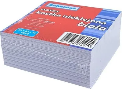 Zdjęcie produktu dla Kostka papierowa biała 83x83x35mm nieklejona