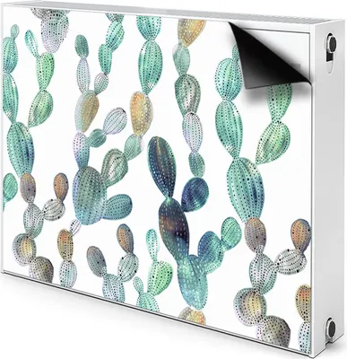 Produktbild von Magnet Radiator Magnet Mat Heizkörper Heizung Verkleidung Abdeckung 80x60 cm - Kakteen