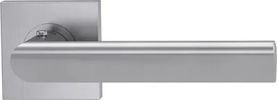 Produktbild von GRIFFWERK Türgriff TRI 134 - Schraubtechnik, eckig, Edelstahl matt smart2lock - DIN Rechts