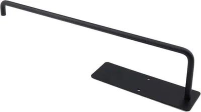 Produktbild von Schwarze Küchenrollehalterung für Schrank - Selbstklebend oder Bohren - 1 Stück