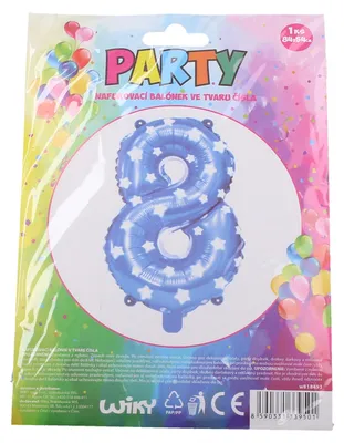 Image de Ballon Gonflable - Numéro 8 Bleu