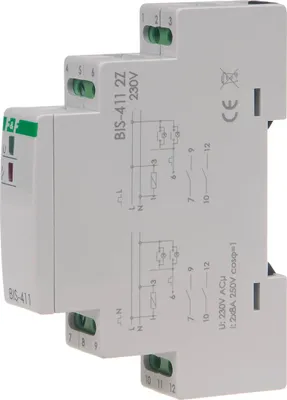 Produktbild von Bistabiles Relais 230V 2Z, DIN-Schienenmontage, BIS-411-2Z