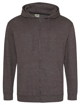Produktbild von Awdis - Kapuzenpullover für Herren/Damen Uni, Mit Reißverschluss LT2550 (XXL) (Holzkohle meliert)