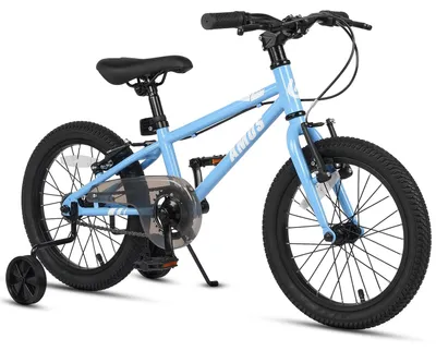 Kinderfahrrad 16 Zoll, blau, Doppelhandbremsen, verstellbarer Sattel