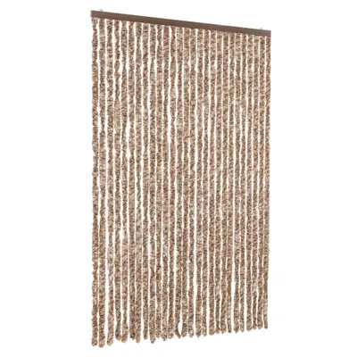 Obrázek produktu pro vidaXL Záclona proti hmyzu béžová a tmavě hnědá 118x220 cm žinylka