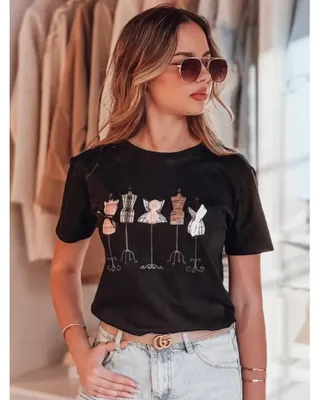 Immagine prodotto di Dstreet Maglietta da donna a maniche corte Manetee nera L/XL