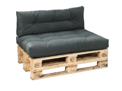 Immagine prodotto di XDREAM cuscino per pallet antracite | set di 2 cuscini per seduta e schienale | cuscino per seduta per europallet