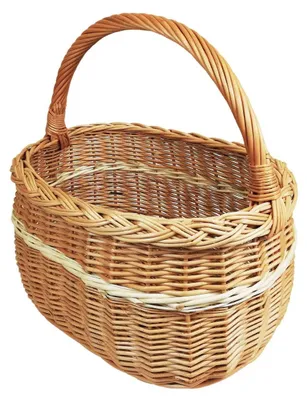 Immagine prodotto di Cesto in vimini per frutta e verdura, dimensioni 40 x 27 cm, altezza 23/40 cm