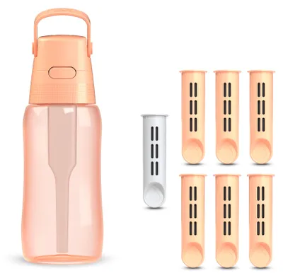 Zdjęcie produktu dla Dafi Butelka filtrująca SOLID 0,5 l peach fuzz barwiona z 7 wkładami