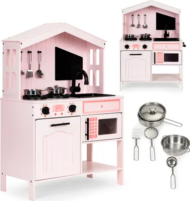 Immagine prodotto di Cucina in legno per bambini Bruciatori per forno Accessori per microonde ECOTOYS