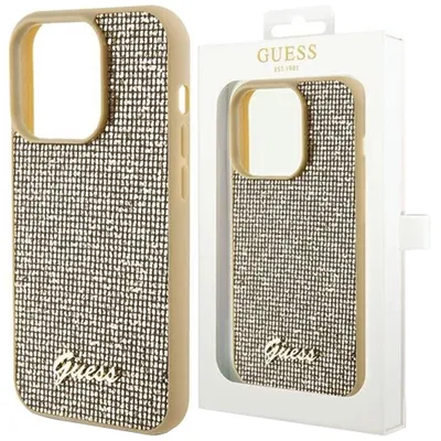 Produktbild von GUESS Handyhülle passend für IPHONE 13 / 14 / 15 GUHCP15SPMSDGSD (Disco Metal Script) Gold