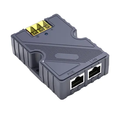 Zdjęcie produktu dla Iniektor PoE 48–57 V 3 A GigE – pasywne zasilanie przez Ethernet, 150 W z LAN, ochrona przed przepięciami i wyładowaniami elektrostatycznymi dla zestawu internetowego Starlink