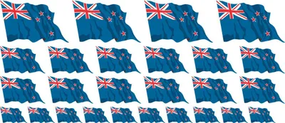 Produktbild von Mini Aufkleber Set - Pack wehend - 4x 51x31mm+ 12x 33x20mm + 10x 20x12mm- selbstklebender Sticker - Neuseeland - Flagge / Banner / Standarte fürs Auto, Büro, zu Hause und die Schule - Set of 26