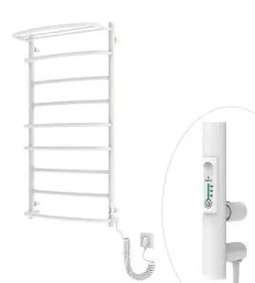 Obrázek produktu pro Koupelnový radiátor elektrický Cascade with Shelf 9 194W 101x53 cm Koupelnová police