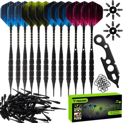 Produktbild von Trizand 21629 Dart-Set 12-tlg. + 100 Softspitzen