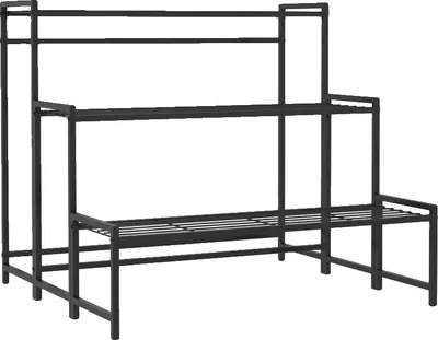 Obrázek produktu pro Regál na rostliny, práškově lakovaný kov, délka 75 cm, šířka 70 cm, výška 66 cm, nosnost 75 kg