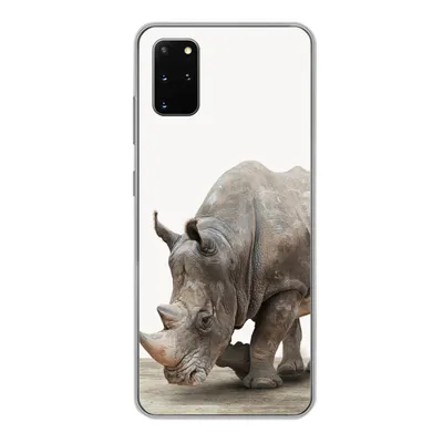 Produktbild von MuchoWow® Handyhülle Schutzhülle Hülle für Samsung Galaxy S20 Plus Nashorn - Jungen - Wildtiere - Kinder - Mädchen - Tiere Silikon Softcase Handy Hülle - Hartschale