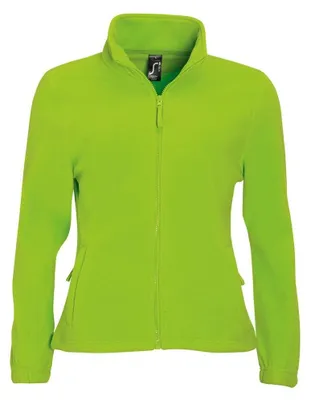 Imagen del producto de Chaqueta de forro polar SOLS para mujer, modelo Damen North, con cremallera completa, talla L, color lima